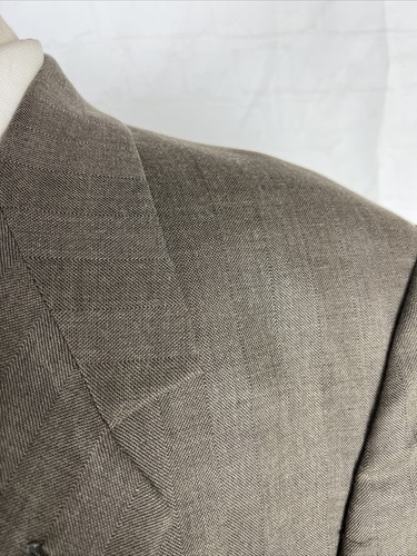 Pierre Cardin Men's Brown Solid Suit 46R 38X25 $495 - Picture 2 of 12