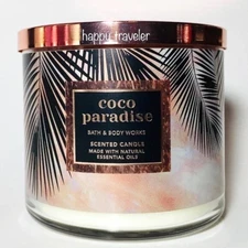 Bath & Body Works COCO PARADISE 3-Wick Candle 14.5 oz NEW - RARE