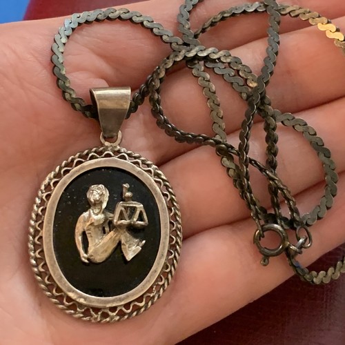 VTG 925 LARGE LIBRA SCALE BLACK ONYX 