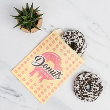 DEXLO Mini Doughnut Bags Grease-Resistant Kraft Paper Snack-Sized 1000 Pack