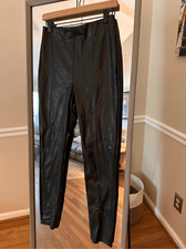 H M Faux Leather Leggings Size 8 Medium Black