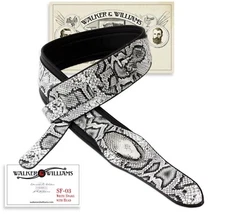 Walker & Williams SF-03 White & Black Snake Pattern Strap with Snakehead  