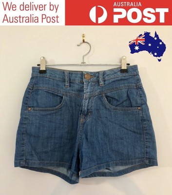Cute Blue Denim Shorts Classic High Rise Cotton On Size 8 Free Post New Ebay