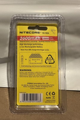 NITECORE NL1826 18650 2.6Ah Rechargeable Battery for sale online