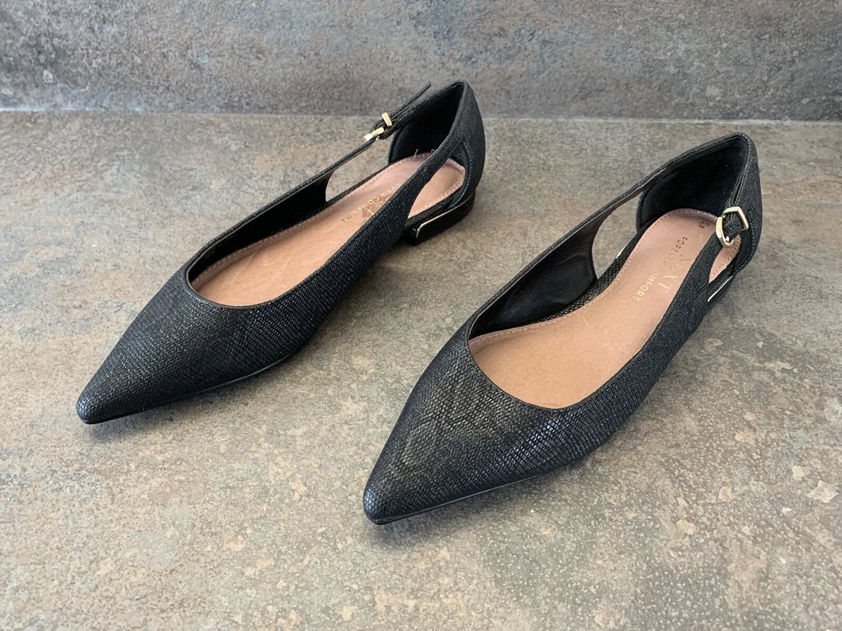 Flat pointed leather clearance shoes