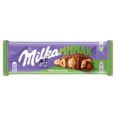 7622202258275 Milka Mmmax Whole Hazelnuts Czekolada mleczna 250 g MONDELEZ