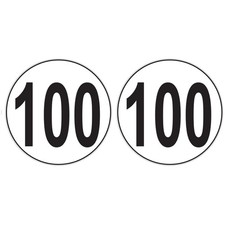 2 Stück 6-100 kmh Aufkleber Anhänger Selbstklebender Vinylaufkleber 10cm x 10...
