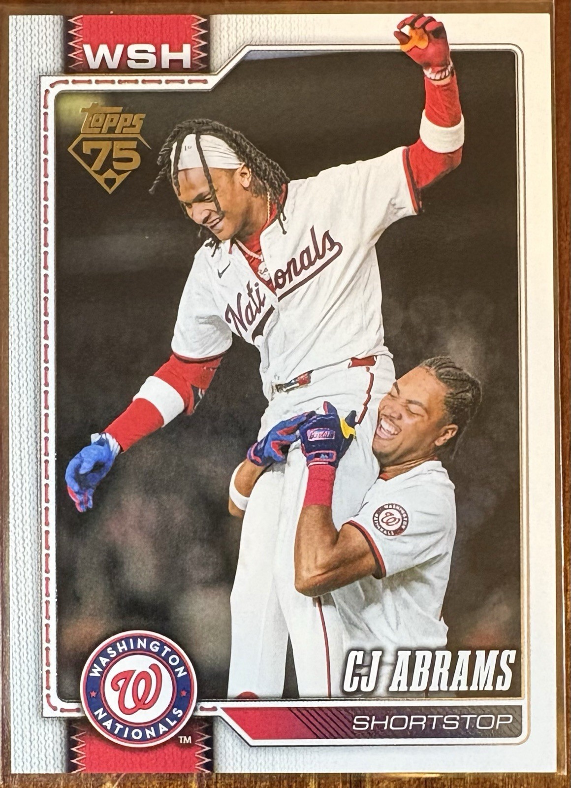 CJ ABRAMS SSP Golden Mirror 2026 Topps Series 1 #152 Nationals