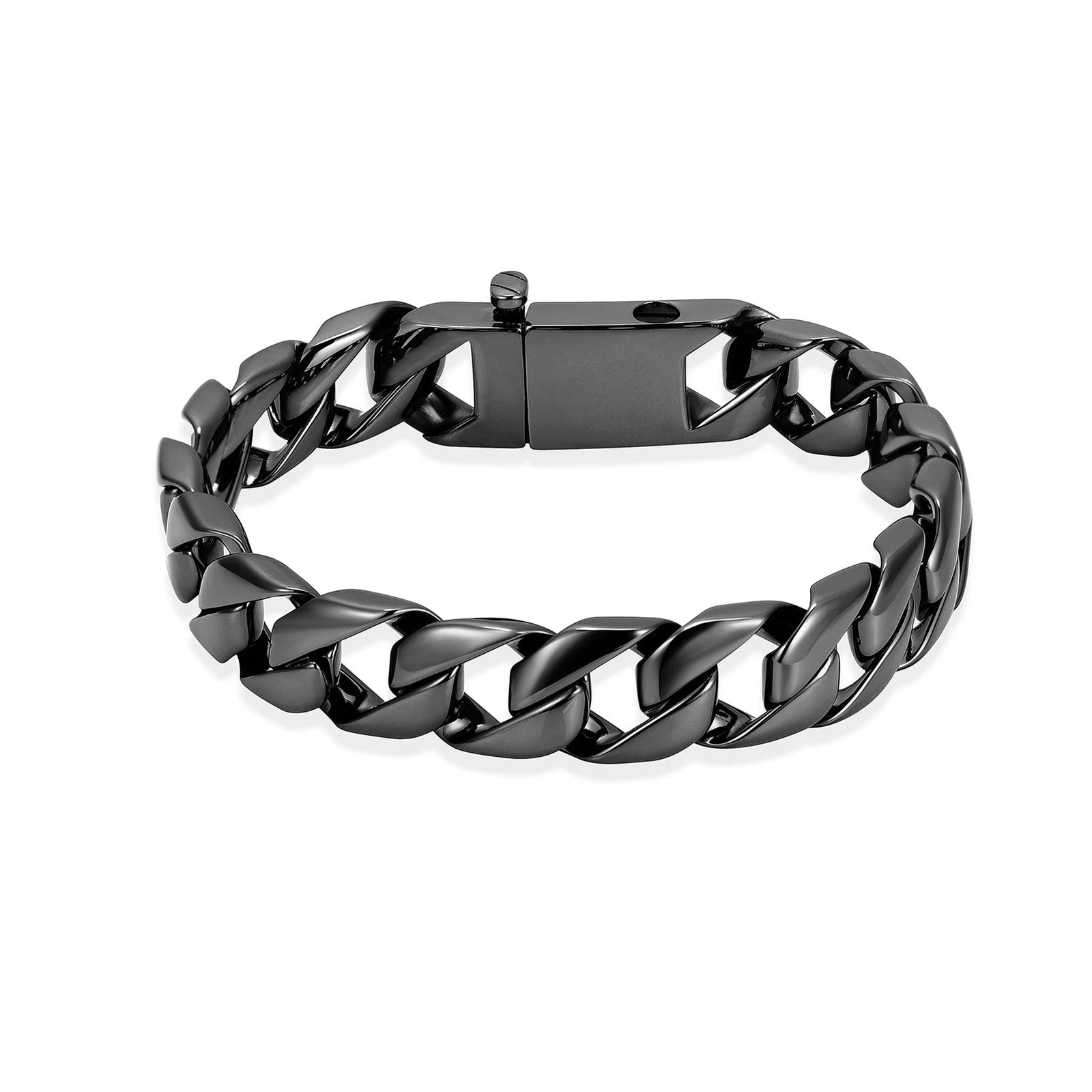 Bracciale Urna Cremazione VCCWYQK B - Acciaio Inox e Pelle - 22cm