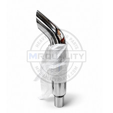 7 Inch Chrome Bullhorn Exhaust Stack 48 Inch Reduced To 5 Inch Plain End Univers