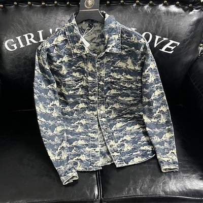 Men Luxury Fashion Trendy Bomber Streetwear Long Sleeve Denim Casual Jacket Coat