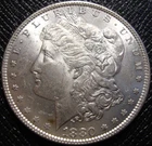 1880-P Morgan Silver Dollar - Blast White Choice BU