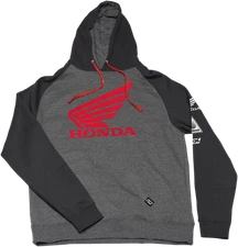 FACTORY EFFEX 22-88306 Honda Wing Hoodie - Black/Charcoal - XL