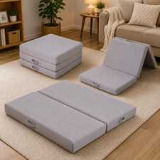 Tri-Fold Folding Mattress 190x90x15cm Memory Foam Mattress Bed