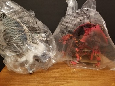 Lot of 2 Schleich Eldrador Creatures Lava & Ice Dragon, El Drador Figures NEW 