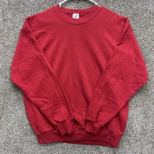 Vintage Jerzees Blank Crewneck Sweatshirt Size XL Made In USA Red