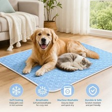 Dog Cooling Mat Pet Bed Summer Ice Pad Washable Cool Blanket For Large Dogs Cats