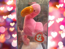 TY BEANIE BABY PINKY THE FLAMINGO 3RD/2ND GEN AUTHENTICATED MWMT MQ