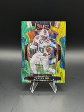 2025 Panini Select - Concourse Tyreek Hill #83 Green & Yellow Shock Prizm