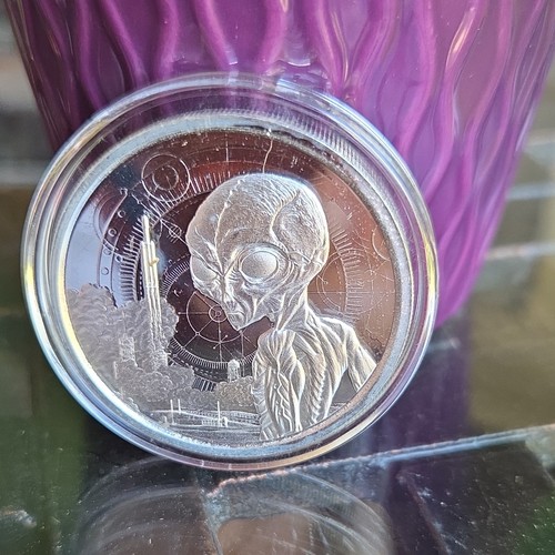 2021 Republic of Ghana Alien 1 Troy Ounce Silver Coin Scottsdale Mint