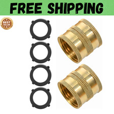 2 Pack 3/4 Garden Hose Connector with Dual Swivel for Male Hose to Male.....