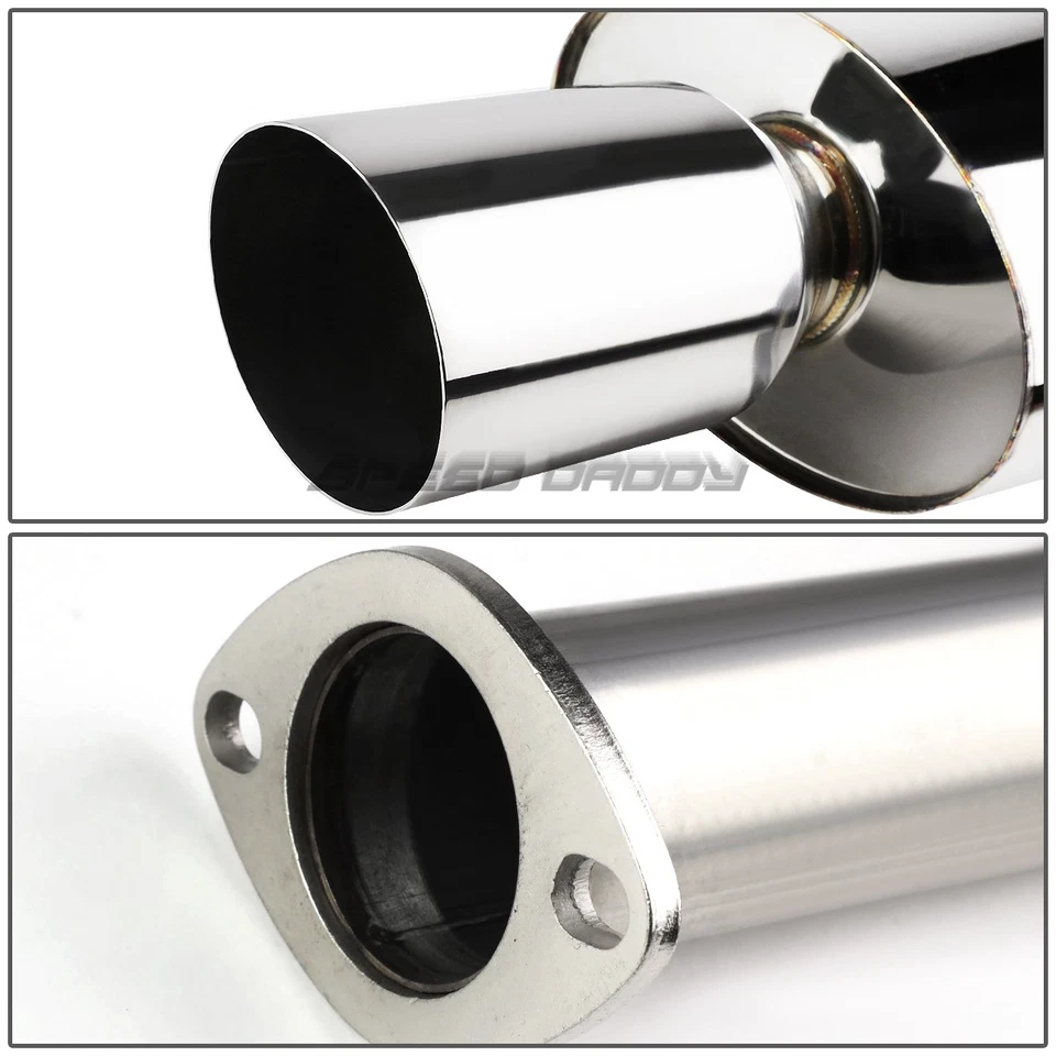 FOR 88-91 HONDA CIVIC DX EX LX SEDAN 4" ROUND MUFFLER TIP RACING CATBACK EXHAUST - Image 3 of 4