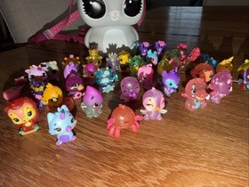 HATCHIMALS COLLECTIBLES LOT OF 35 FIGURES, LOL Bank Preowned And Keychain