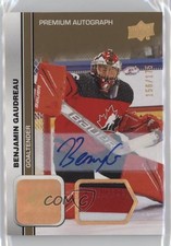2023 Team Canada Juniors Men's U-20 /175 Benjamin Gaudreau #13 Patch Auto 1t90