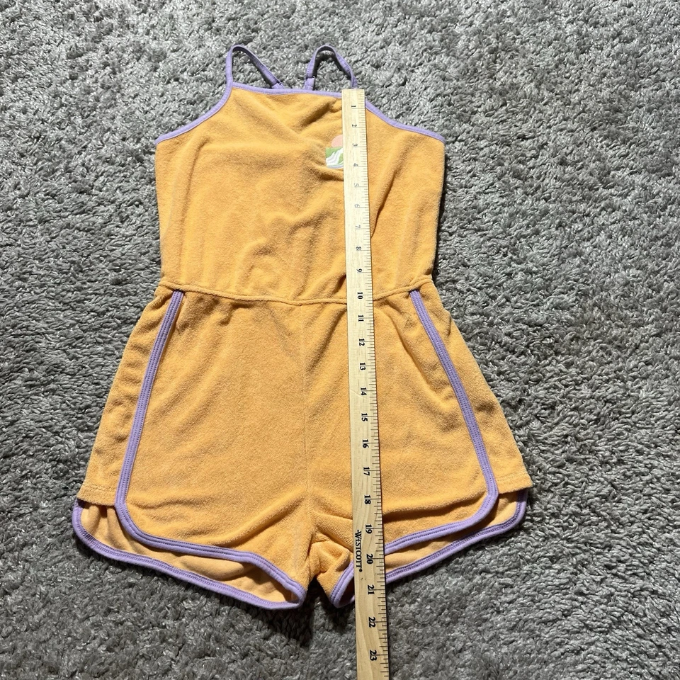 Mono Roxy Girl Vintage Y2k Terry Tela Mameluco Naranja Mediano 10 Playa Surf Foto 3 de 4