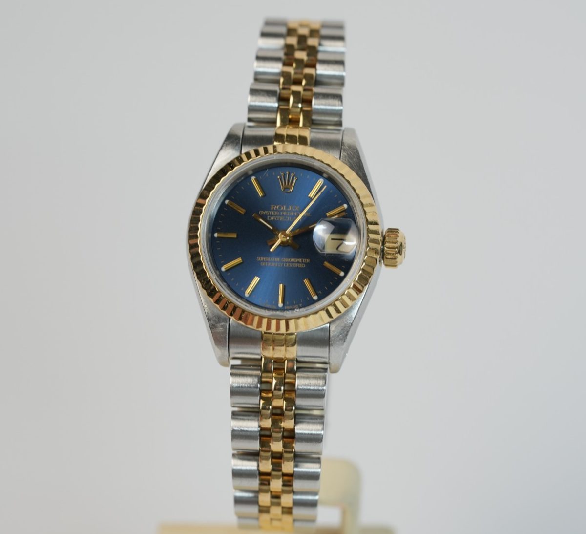 Rolex Lady Datejust 69173 Blue Dial Two Tone Jubilee 18K Gold