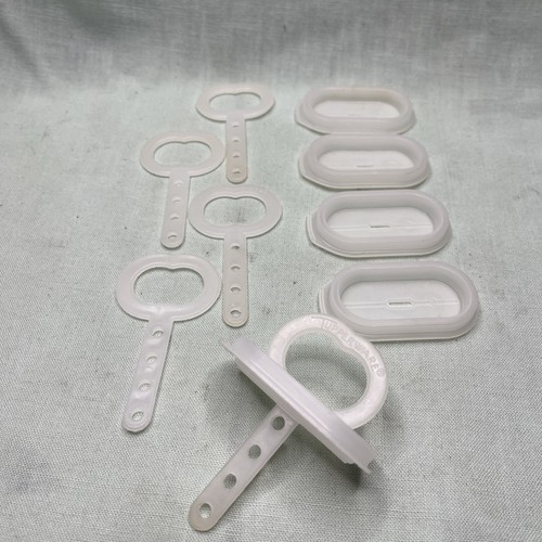 Vintage Tupperware Popsicle Mold Lids Handles Set 5 Ice Pop Replacement