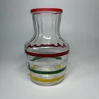 Vintage Anchor Hocking Fiesta Bands Juice Carafe/Pitcher Original Lid 1950’s