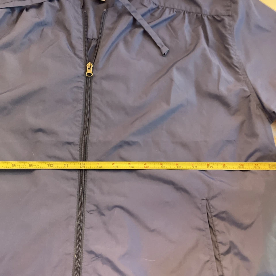 Port Authority 女士 xXL 海军蓝全拉链轻便雨衣 — 第 4/4 张图片