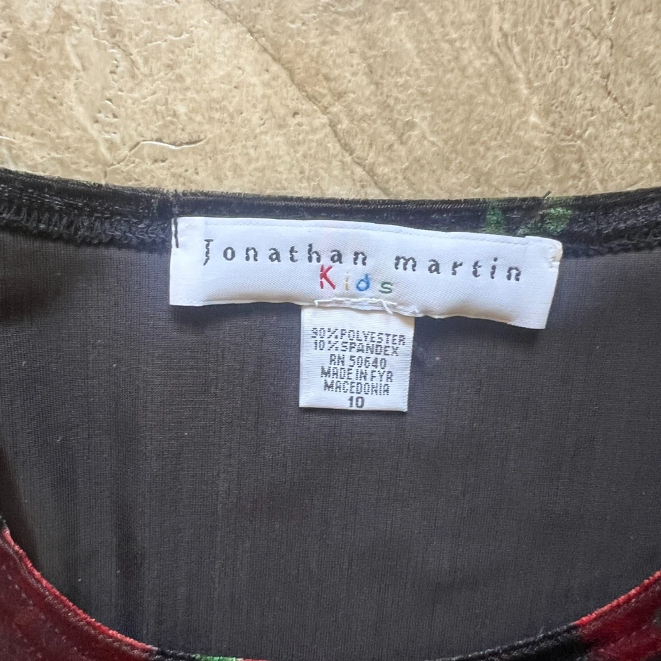 Maxi Vestido De Colección Y2K Jonathan Martins Niñas Terciopelo 10 Oscuro Moody Floral Capricho Foto 3 de 4