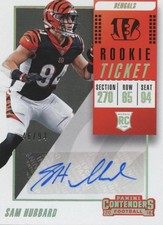 Sam Hubbard 2018 Contenders Ticket Stub Auto Autograph RC Bengals 46/94