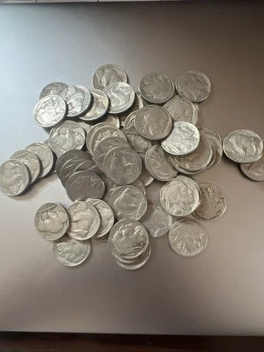Lot of 40 FULL DATE Buffalo Nickels 1913-1938 PDS Mixed Dates + Mints