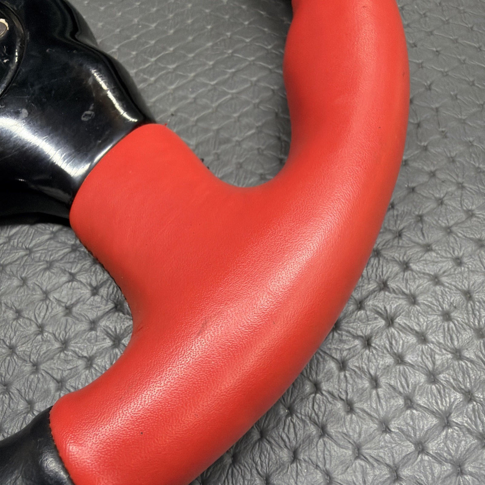 Genuine Italvolanti Lotus Leather Steering Wheel Black & Red