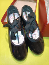 Kids Capezio Unisex Black Tap Dance Shoes Mary Jane Tie Tele Tone Tap, N625C