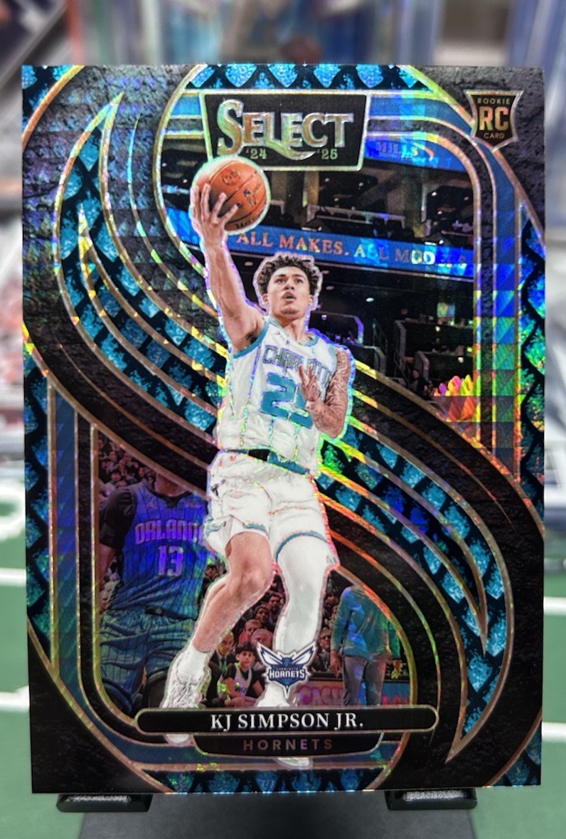2024-25 Panini Select - Premier Level KJ Simpson Jr Dragon Scale Prizm /8