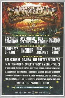 Incubus autographed concert poster Brandon Boyd Mike Einziger Jose Pasillas