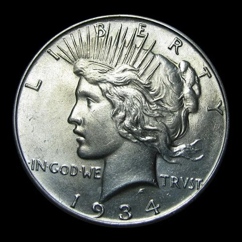 1934 Peace Dollar Silver ---- Unc Stunning Coin ---- #KK452