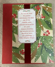 Christmas Card with Envelope ~  Blessed and Joyous ~ Religious