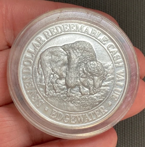 Edgewater Hotel and Casino, Laughlin Navada, 1oz .999 Buffalo Silver Round
