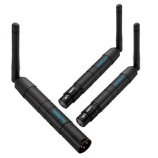 DMX512 Wireless Stage Lighting Control System, 2.4G1 Transmitter and 2 Receiv...
