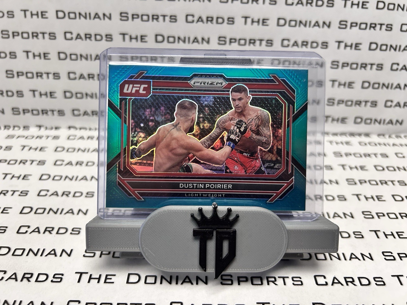 2023 Panini Prizm UFC Dustin Poirier #2 Teal Prizm /49