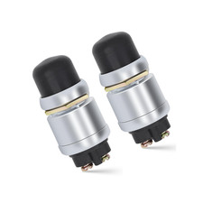 2 Pack Push Button Start Switch 12V 50A Momentary Waterproof Car Boat