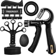 5pcs Grip Strength Trainer Kits Hand Gripper Strengthener Forearm