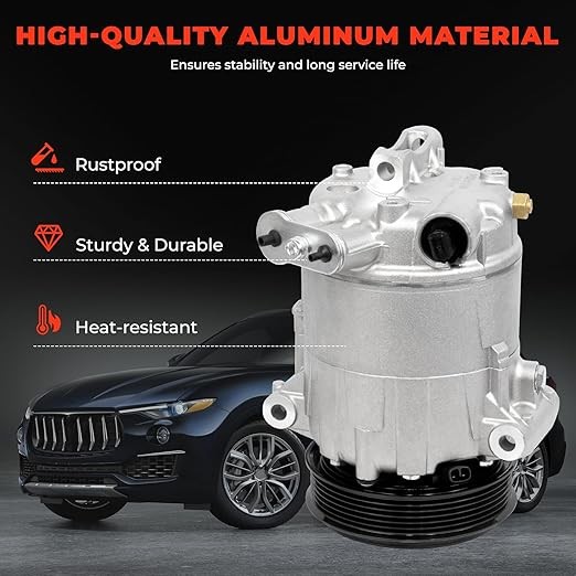 AD-1086 AC Compressor with Clutch Compatible with Maserati Ghibli 2014-2020 3.0L