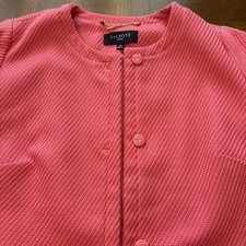 Talbotts 6P Coral Mid Length Blazer 3/4 Sleeve