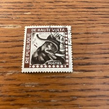 For sale is:1963 Republic Upper Volta African Elephant Postage Stamp Used S26A